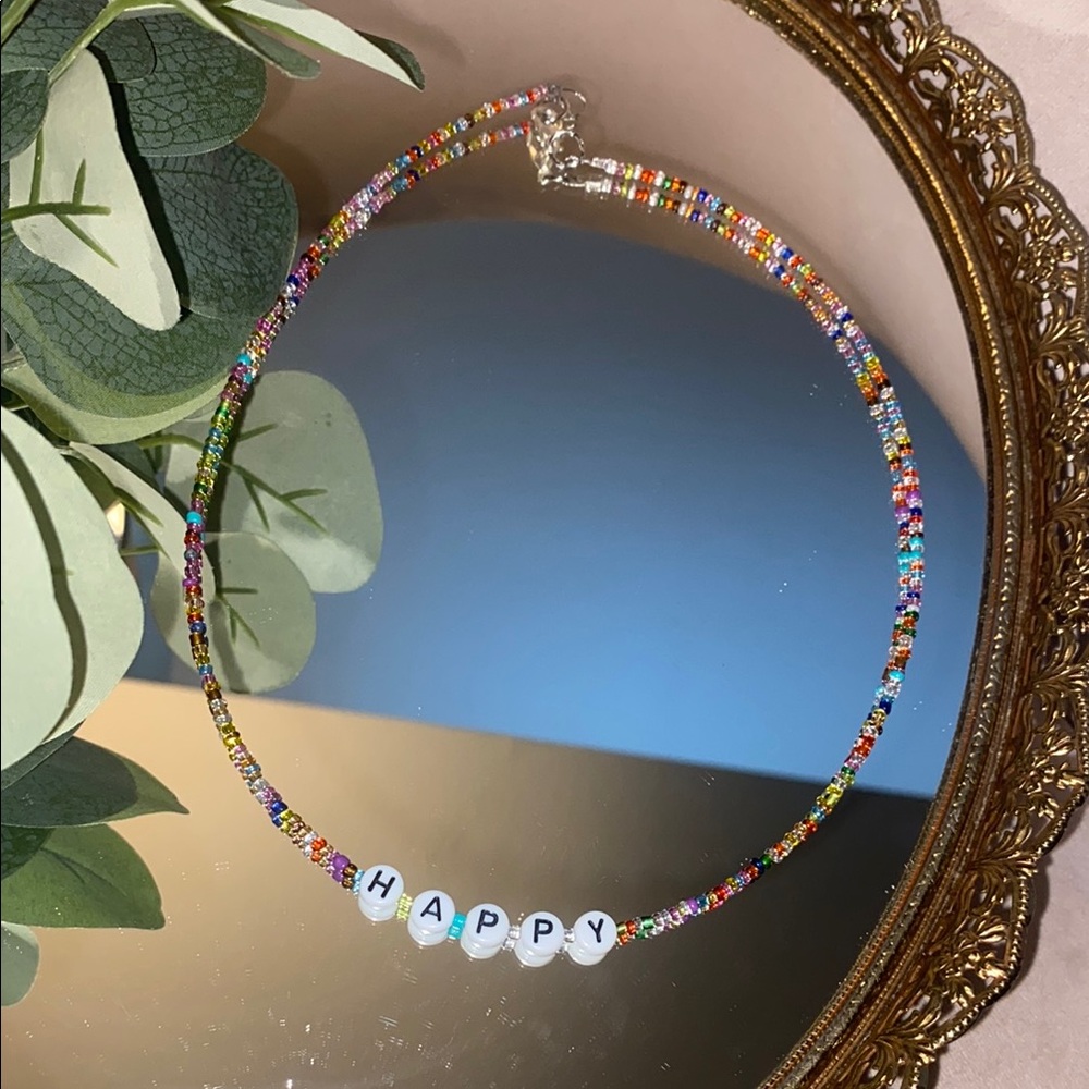 Happy Beaded Necklace